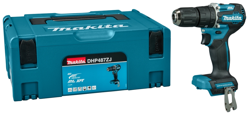 Makita DHP487ZJ Klopboormachine Koolborstelloos 18 Volt excl. accu's en lader in Mbox