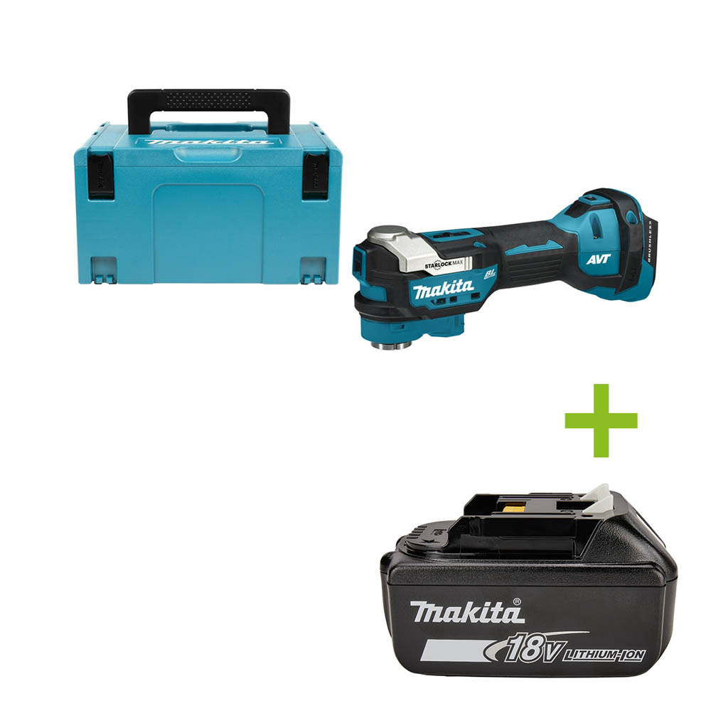 Makita DTM52ZJ Multitool Starlock Max 18V excl. accu"s en lader in Mbox