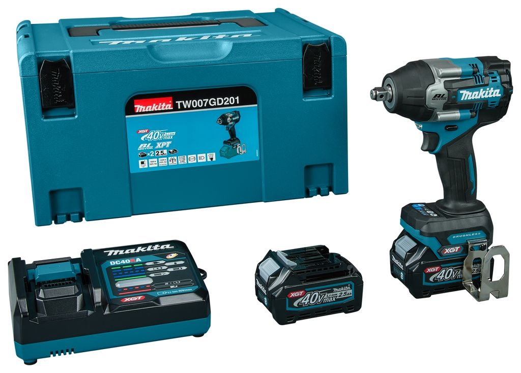 Makita TW007GD201 Slagmoersleutel 1/2" 40 Volt max 2,5Ah Li-Ion in Mbox