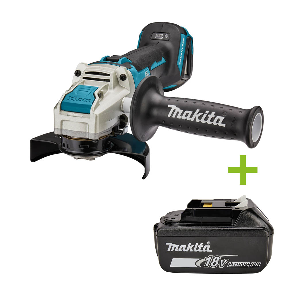 Makita DGA521ZX1 Haakse Slijper X-Lock 125mm met vastzetschakelaar 18V excl. accu's en lader in doos