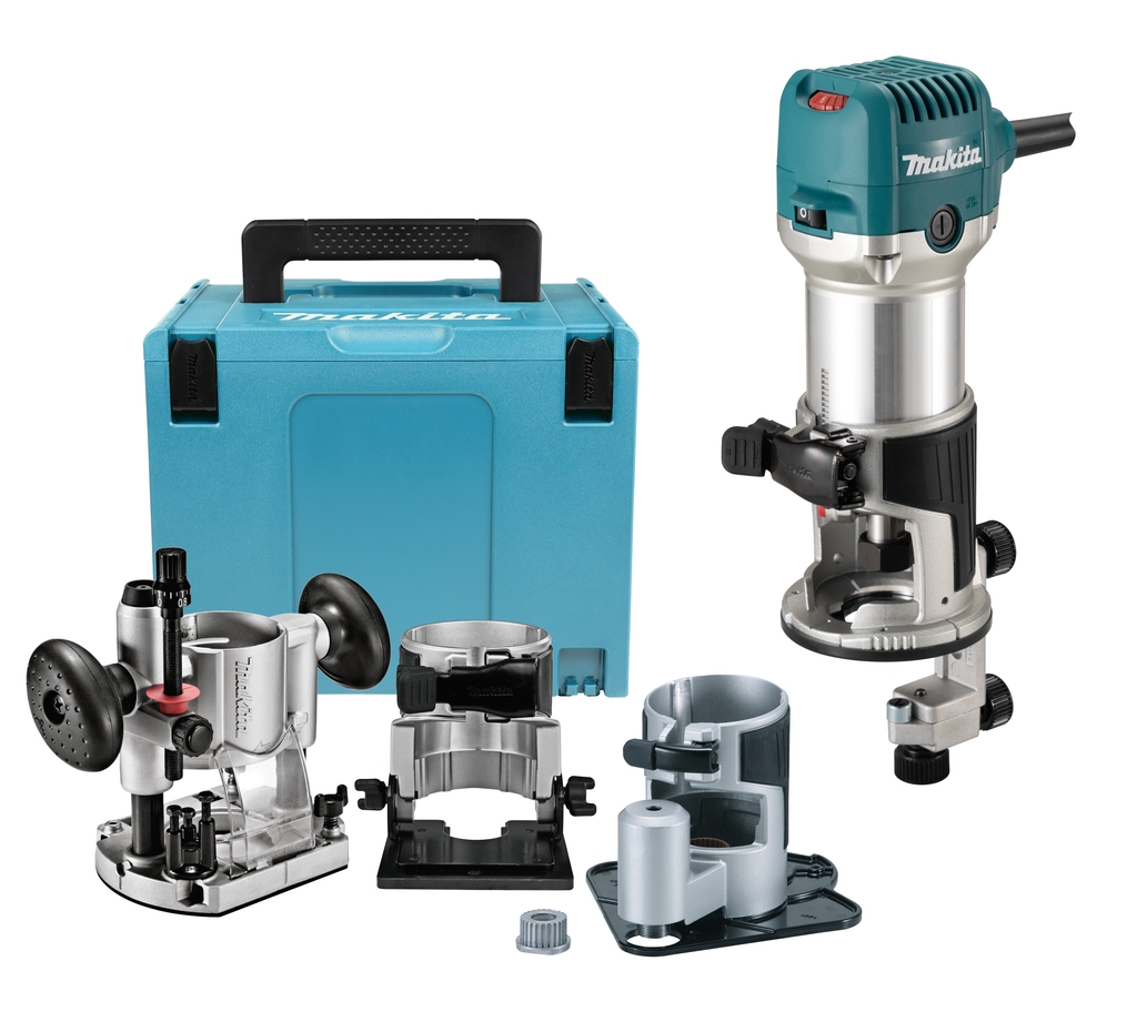 Makita RT0702CX3J kantenfrees met diverse voeten in Mbox