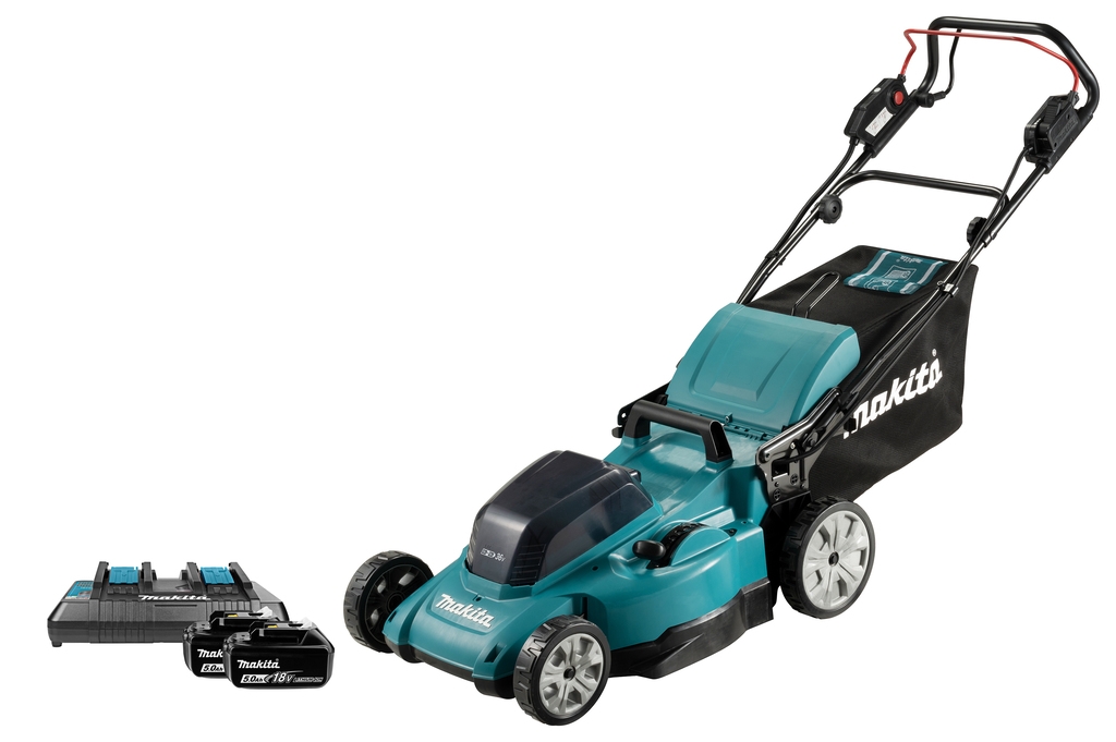 Makita DLM481PT2 Accu-grasmaaier aangedreven 48 cm 2 x 18 Volt 5.0Ah Li-Ion