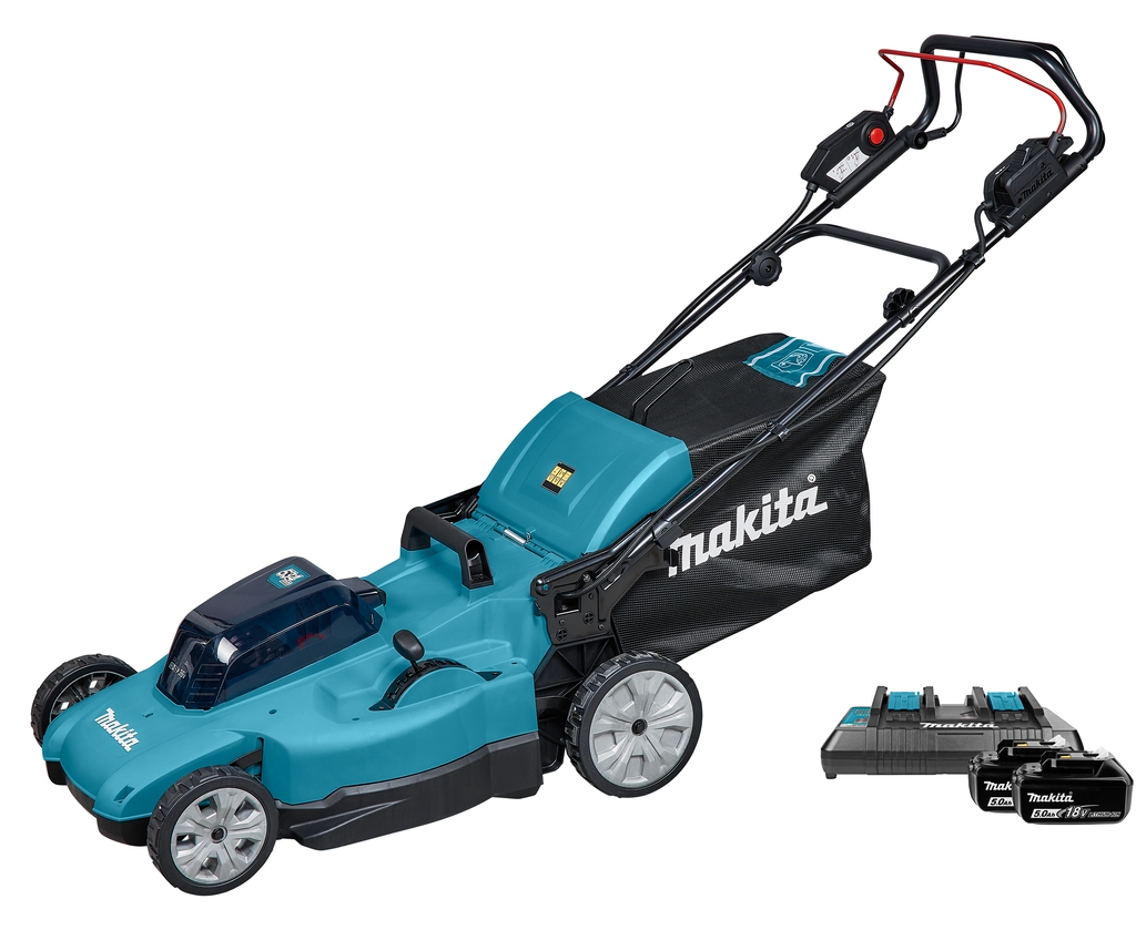 Makita DLM539PT2 Accu-grasmaaier aangedreven 53 cm 2 x 18 Volt 5.0Ah Li-Ion