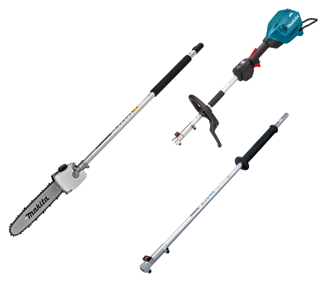 Makita UX01GZ11 Accu Combisysteem D-greep 40V Max excl. accu's en lader + Kettingzaag opzetstuk en Verlengsteel