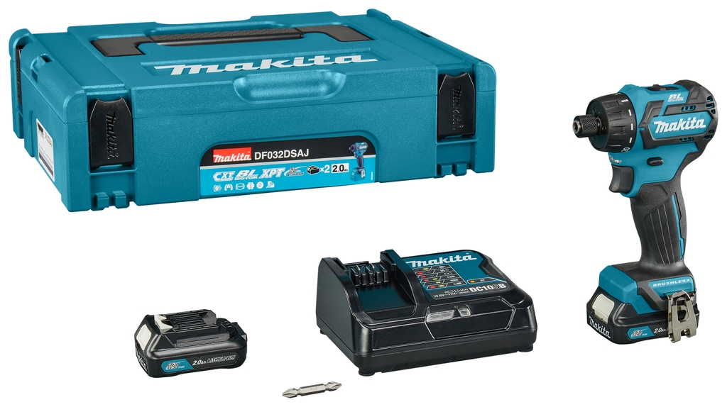 Makita DF032DSAJ Boor-/schroefmachine 10,8 Volt 2.0 AH Li-ion koolborstelloos in M-Box