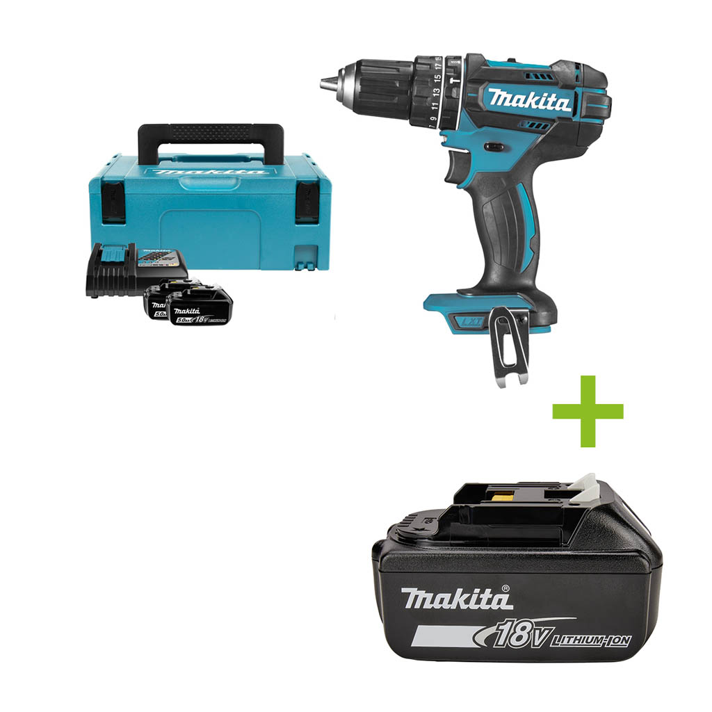 Makita DHP482RTJ Klopboormachine 18V 5,0 AH Li-Ion
