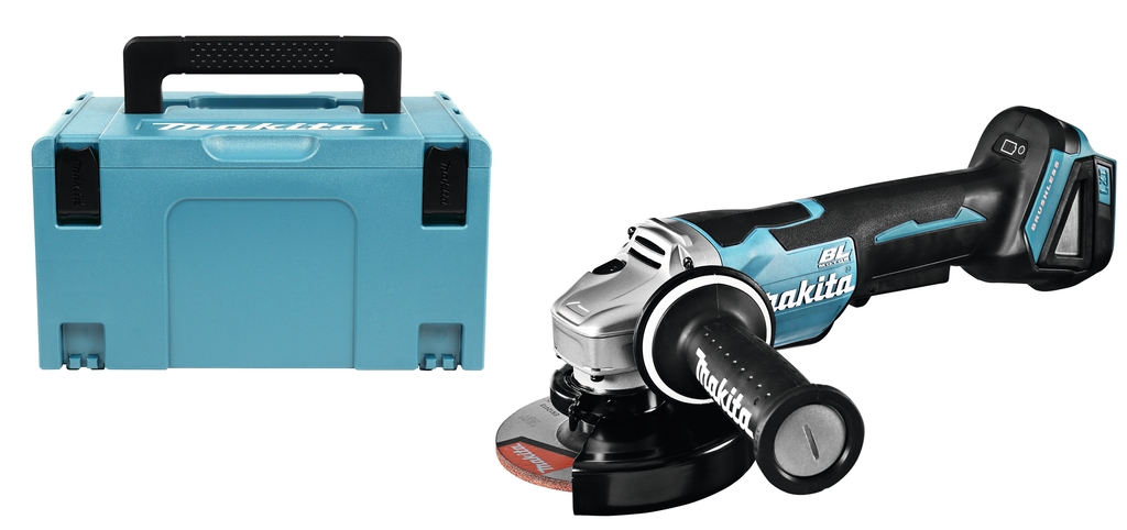 Makita DGA508ZJ 18V Haakse slijper 125 mm met motorrem excl. accu's en lader