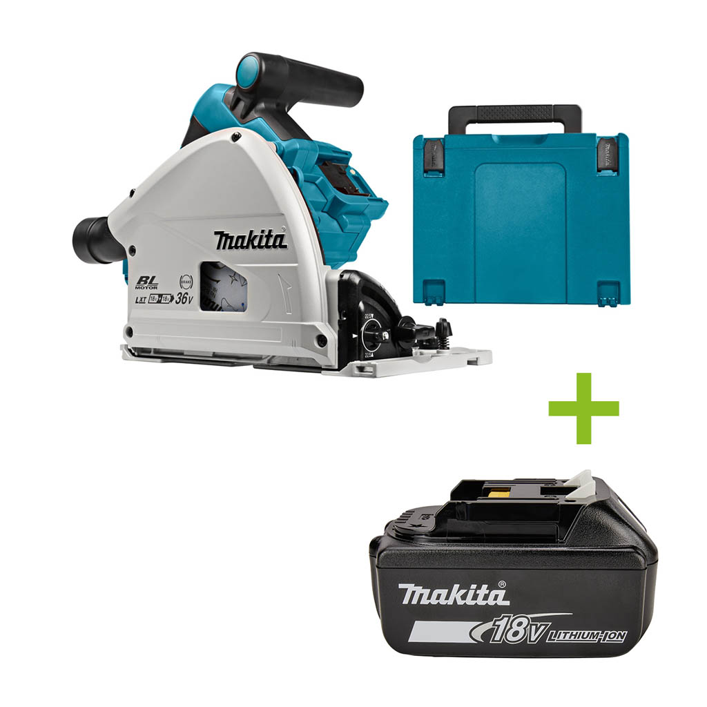 Makita DSP600ZJ Accu Invalcirkelzaag 2 x 18V zonder accu's en lader