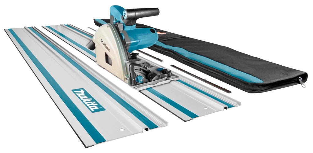 Makita SP6000J1X2 230V Invalcirkelzaag 165 mm + 2 x rail + koppelstrips + opbergtas + extra zaagblad