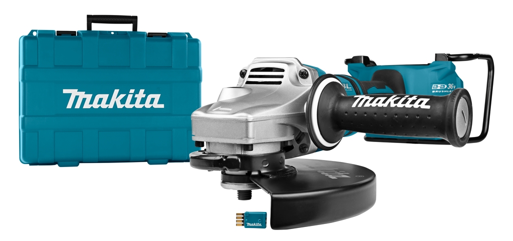 Makita DGA901ZKU1 2 x 18V Haakse slijper 230 mm met AWS zender excl. accu´s en lader