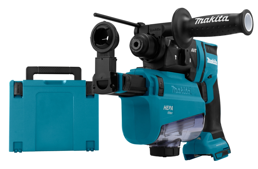 Makita DHR182ZWJU Combihamer 18 Volt excl. accu's en lader + met afzuiging en AWS zender