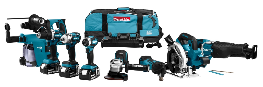 Makita DLX8026TW1 Comboset DDF484|DHR242|DTD153|DTW285|DGA504|DJR187|DHS660|DTM51 18V 5.0 Ah 