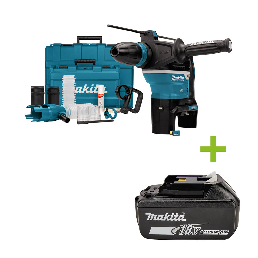 Makita DHR400ZUN1 Combihamer 2 x 18V excl. accu's en oplader sds-max met AWS zender en stofafzuigset