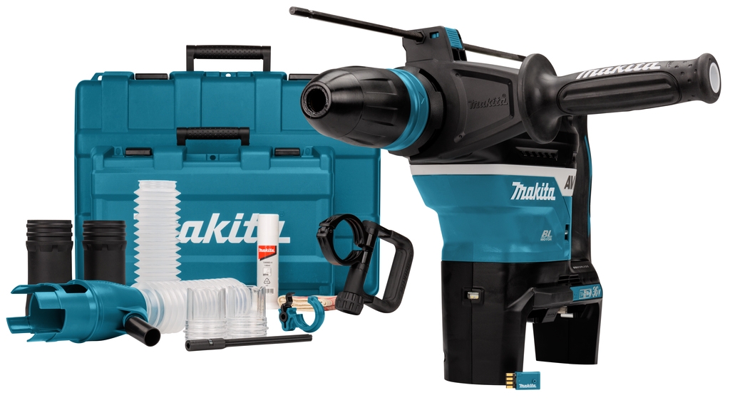 Makita DHR400ZUN1 Combihamer 2 x 18V excl. accu's en oplader sds-max met AWS zender en stofafzuigset