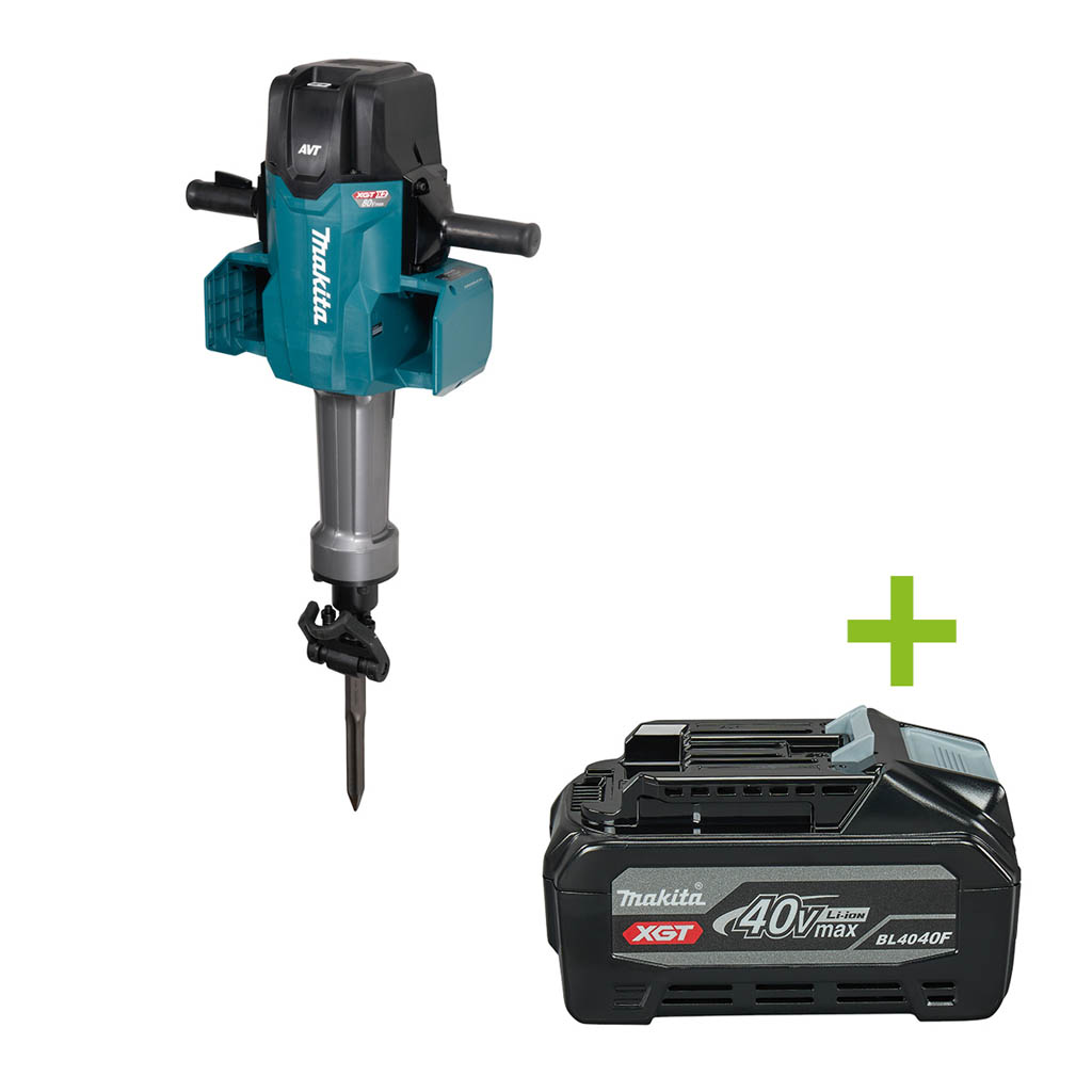 Makita HM004GZ01 Accu Breekhamer zeskant SW28,6 72,8 Joule XGT 2 x 40V Max excl. accu's en lader