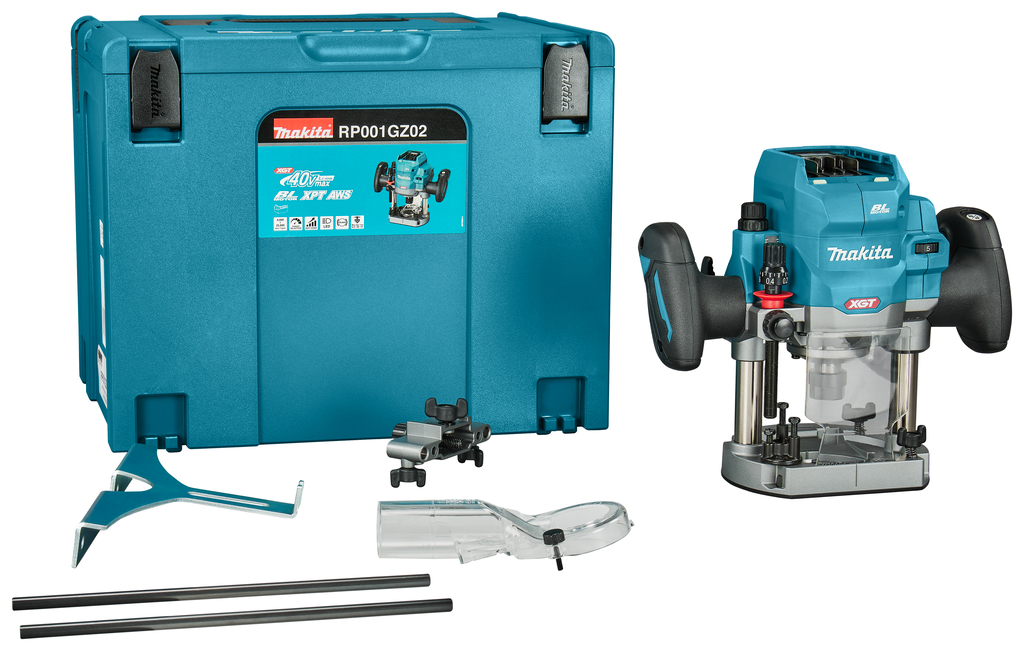 Makita RP001GZ02 Bovenfreesmachine 40V Max zonder accu's en lader in MBox