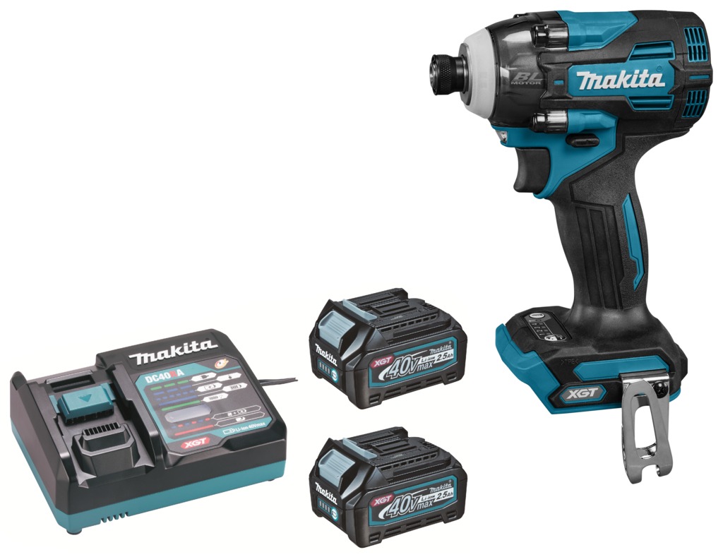Makita TD004GD201 XGT 40V Max Accu Slagschroevendraaier 230Nm 2x 40V 2.5Ah accu's en snellader in Mbox