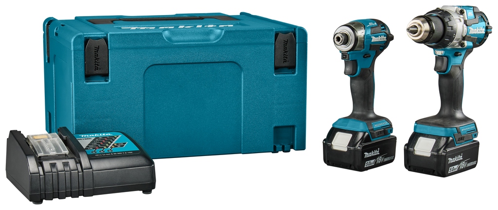 Makita DLX2528TJ Combiset - DHP489 Accuklopboor + DTD173 Accuslagschroevendraaier 18V 5.0Ah Li-Ion in Mbox