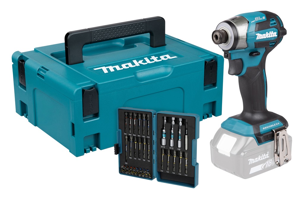 Makita DTD173ZJX2 LXT 18V Accu Slagschroevendraaier excl. accu en lader in Mbox + Impact Premier bitset