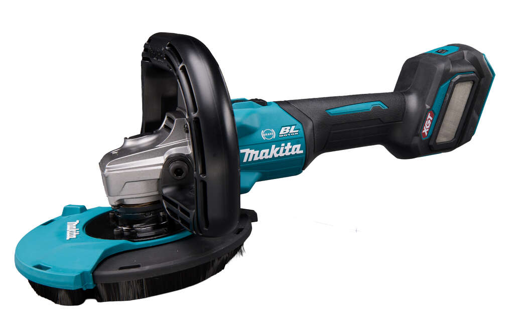 Makita GA023GZ04 XGT 40V Max Accu Haakse slijper 125 mm met vastzetschakelaar en stofafzuigkap excl. accu en lader in doos