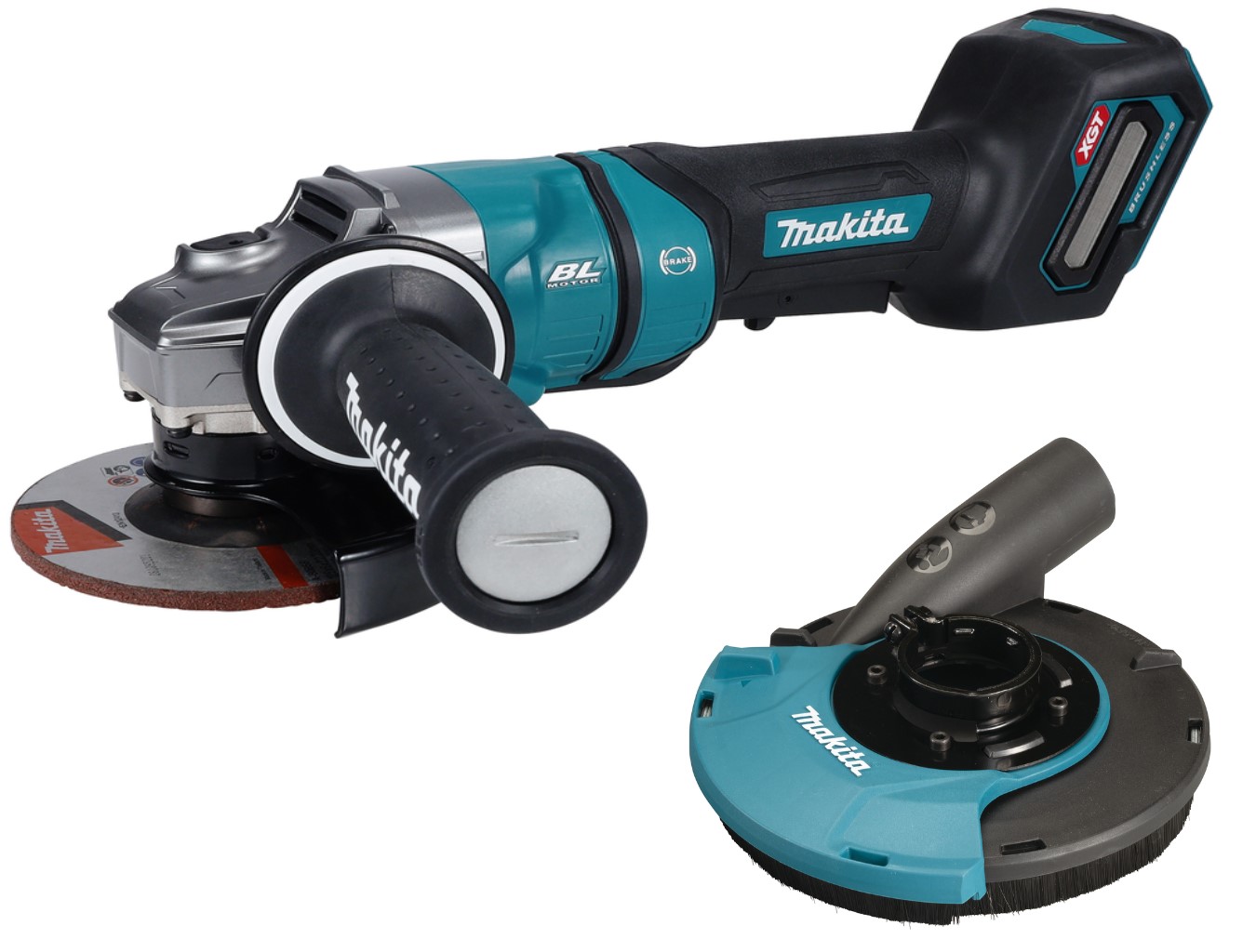 Makita GA050GZKap Haakse Slijper 125mm 40V excl. accu"s en lader + stofafzuigkap komschijf 115-125 mm