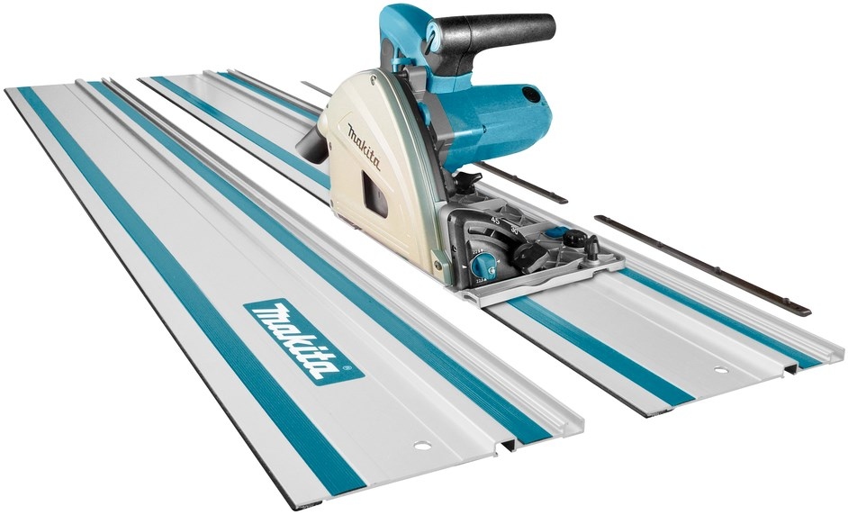 Makita SP6000J1N2 Invalcirkelzaag 165 mm + 2 x rail + koppelstrips + 5 jaar dealer garantie