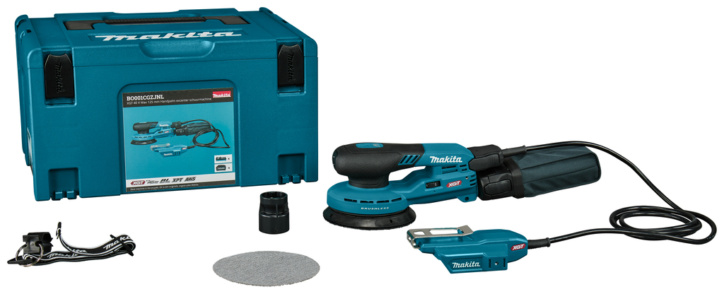 Makita BO001CGZJNL XGT 40 V Max 125 mm Handpalm excenter schuurmachine excl accu en lader in Mbox