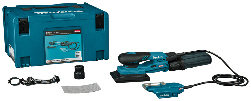 Makita BO005CGZJNL XGT 40 V Max 80x133 mm Handpalm vlakschuurmachine excl accu en lader in Mbox