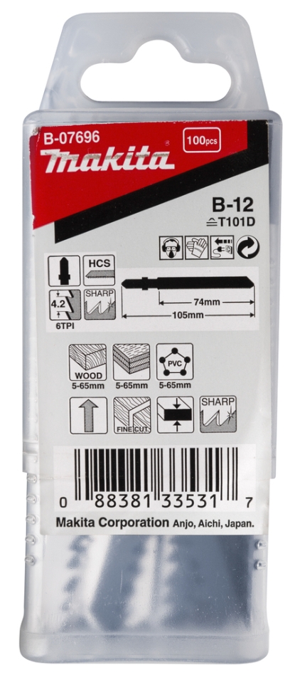 Makita Accessoires B-07696 Decoupeerzaagblad B12 100 stuks