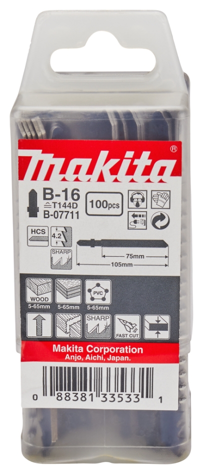 Makita Accessoires B-07711 Decoupeerzaagblad hout/kunststof 75mm