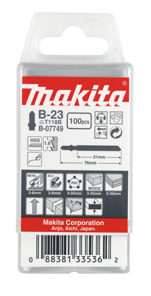 Makita Accessoires B-07749 Decoupeerzaagblad B23 100 stuks