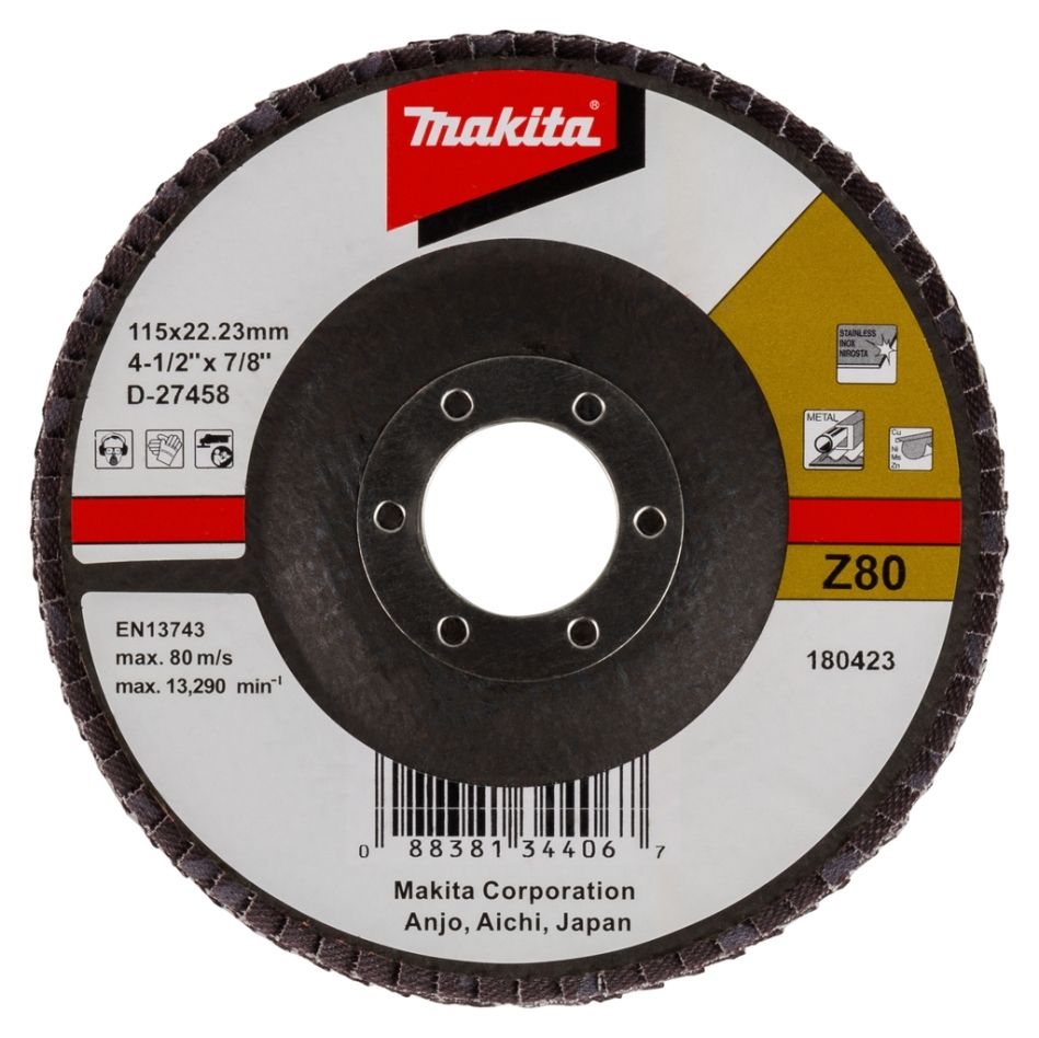 Makita Accessoires D-27458 Makita Lamellenschuurschijf 115x22 K80