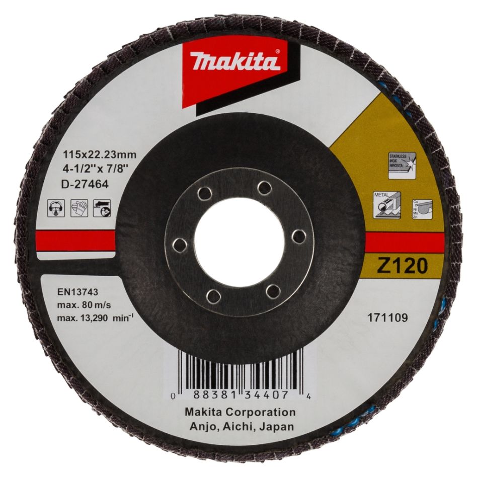 Makita Accessoires D-27464 Lamellenschuurschijf 115 mm K120 Per 1 Stuks