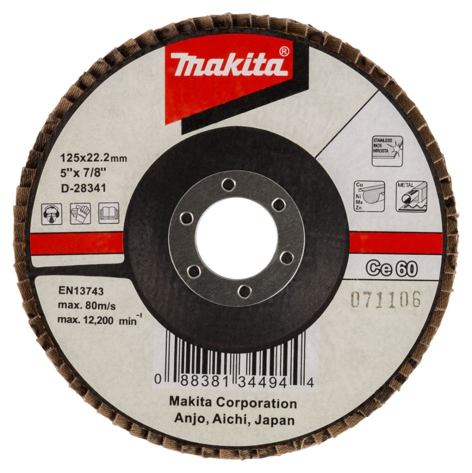 Makita Accessoires D-28341 Lamellenschuurschijf 125x22 K60