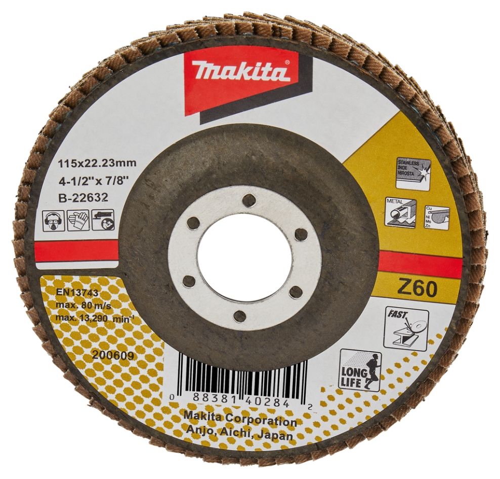 Makita Accessoires B-22632 Lamellenschijf 115mm Z60