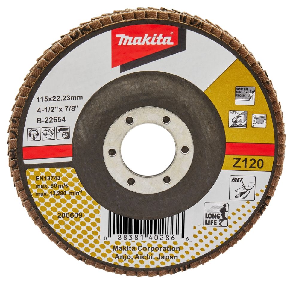 Makita Accessoires B-22654 Lamellenschijf 115mm Z120