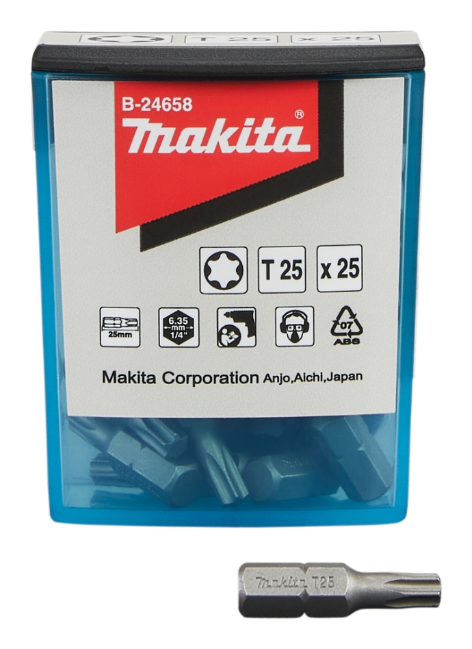 Makita Accessoires B-24658 Schroefbit T25 x 25 mm Per 25 Stuks