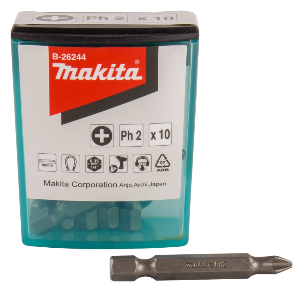 Makita Accessoires B-26244 Schroefbit PH2X50mm 10 stuks