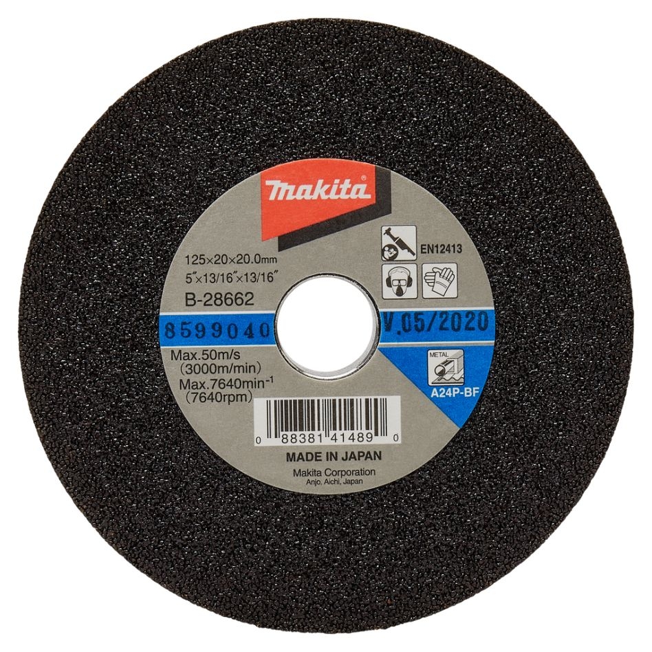 Makita Accessoires B-28662 Slijpsteen staal 125x20x20mm A24P-BF