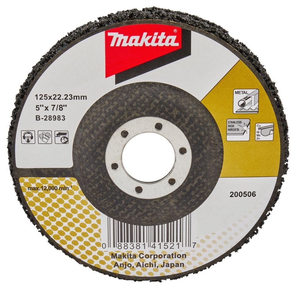 Makita Accessoires B-28983 Reinigingsschijf 125 mm zwart