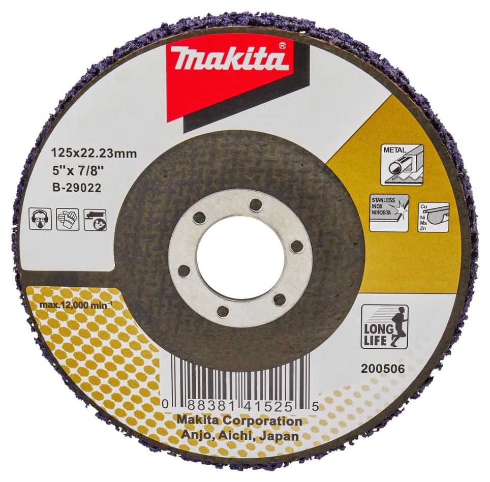 Makita Accessoires B-29022 Reinigingsschijf 125 mm paars
