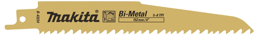 Makita Accessoires B-43234 Reciprozaagblad 132 H&M S610VF bi-metaal 5 stuks
