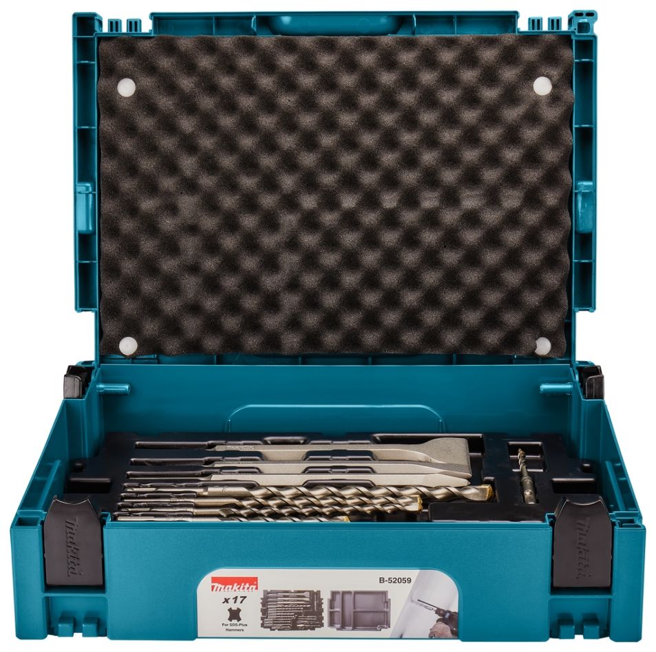 Makita Accessoires B-52059 Boor-/beitelset 17-delig SDS-PLUS, in Mbox1