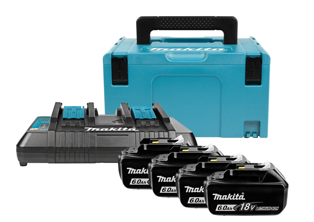Makita Accessoires 198091-4 Startset LXT DC18RD + 4x BL1860B In Mbox 3