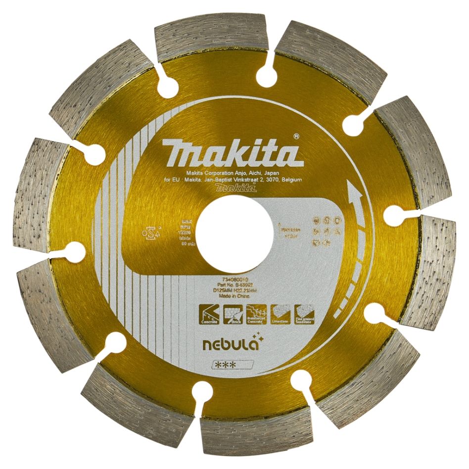 Makita Accessoires B-53992 Diamantschijf 125 x 22.2 mm Oranje