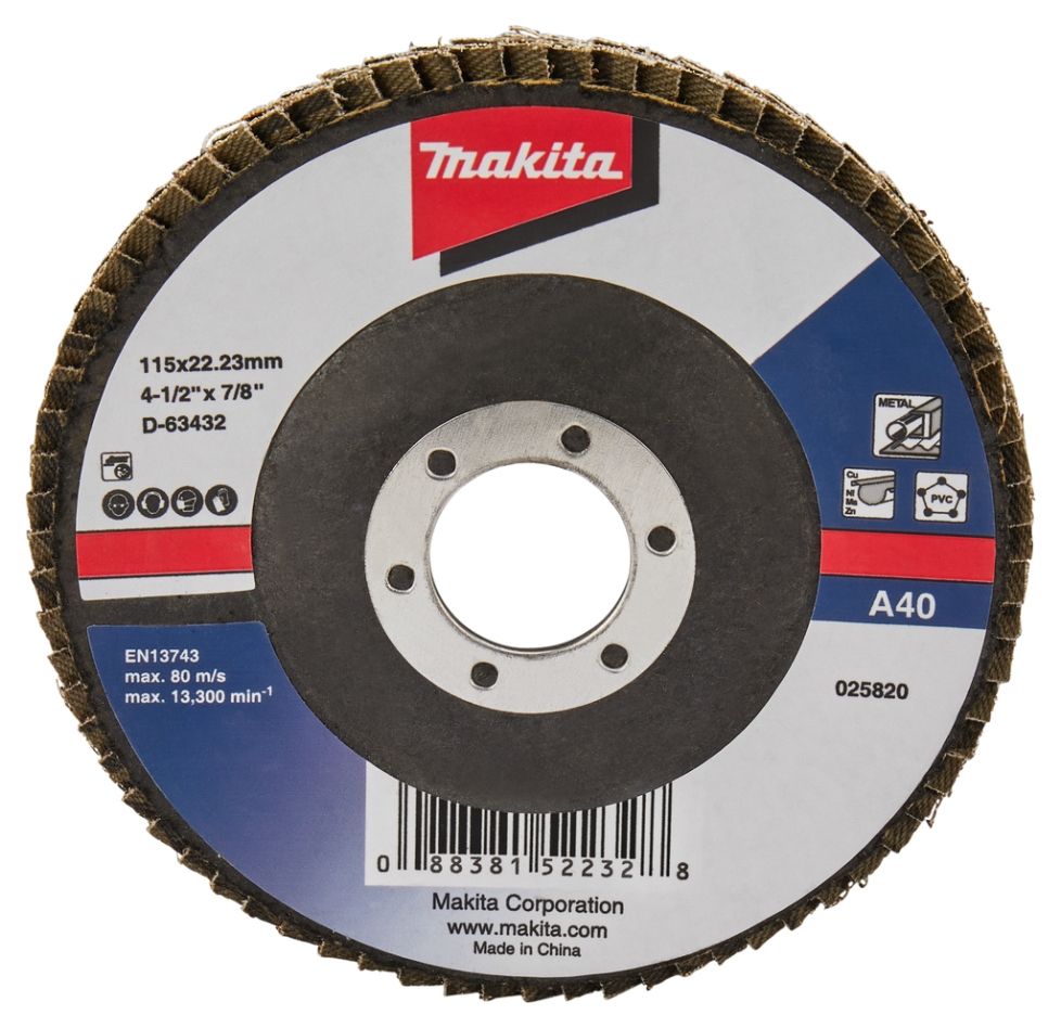 Makita Accessoires D-63432 Lamellenschijf 115mm A40