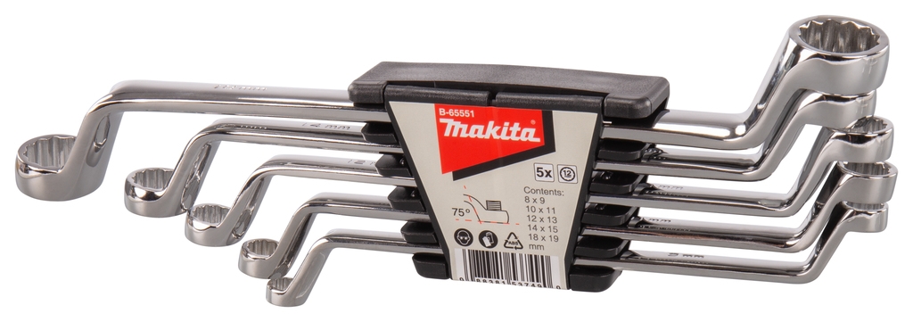 Makita Accessoires B-65551 Ringsleutelset 5-delig