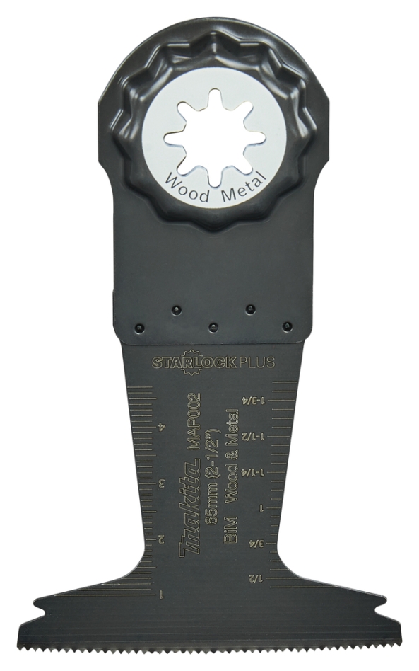 Makita Accessoires B-66335 MAP002 Invalzaagblad 65x50mm hout&staal Starlock Plus multitoolblad