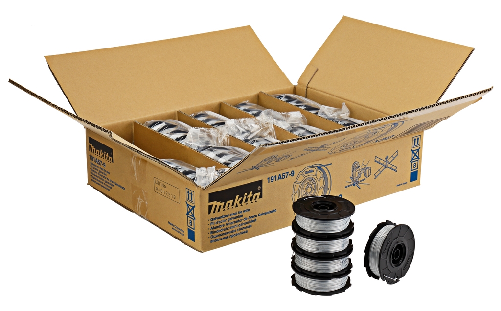 Makita Accessoires 191A57-9 Vlechtdraad gegalvaniseerd 0,8 mm 50 x 100mtr
