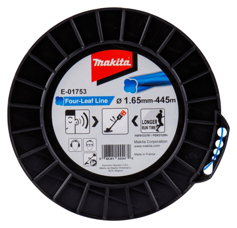 Makita Accessoires E-01753 Maaidraad 1,65 x 445 meter Blauw